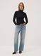 Black pure cotton long-sleeve crew-neck T-shirt_1