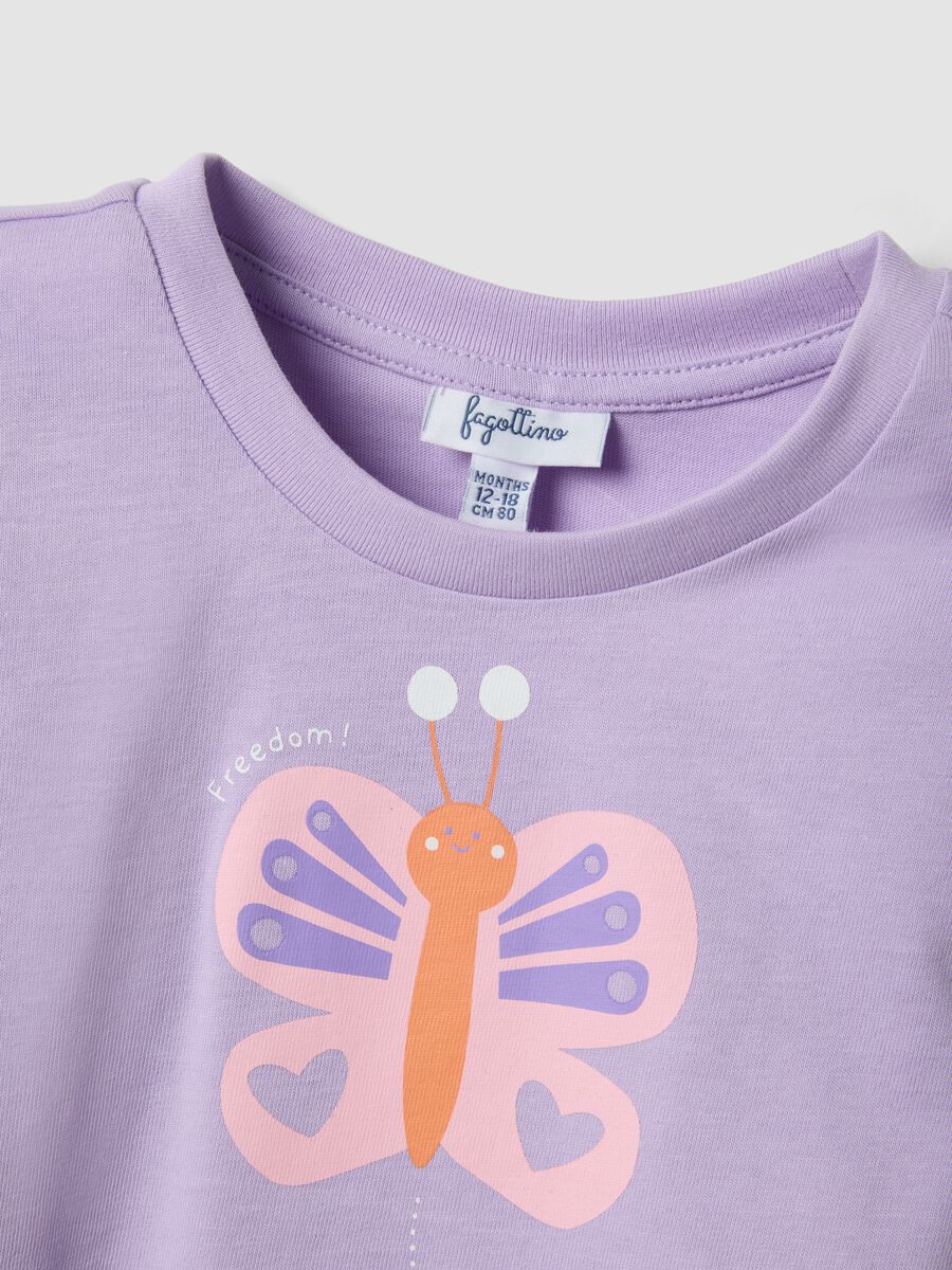 Set t-shirt shorts in puro cotone multicolor da bimba regular fit_2