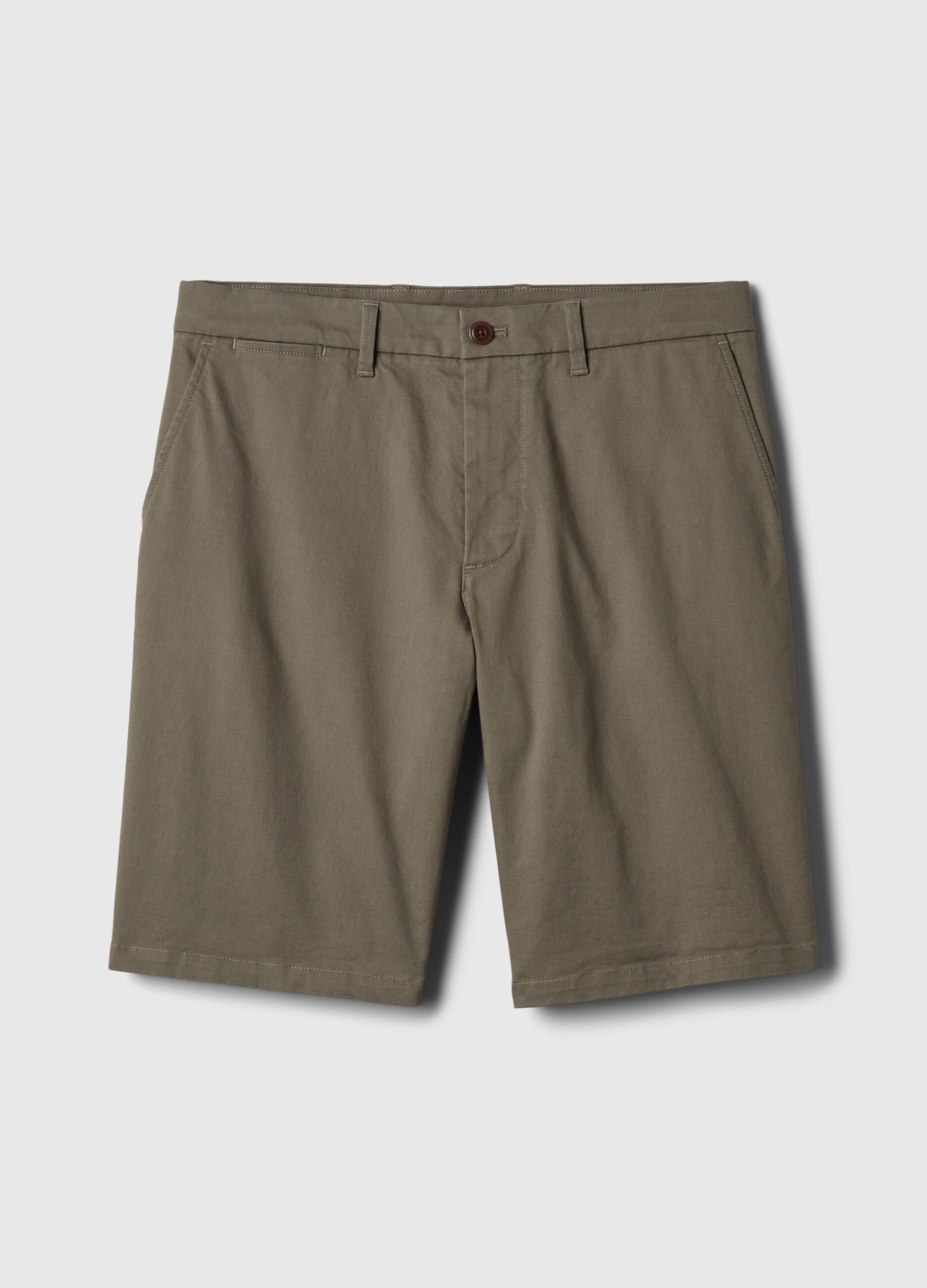 Relaxed-fit Bermuda shorts in stretch cotton
