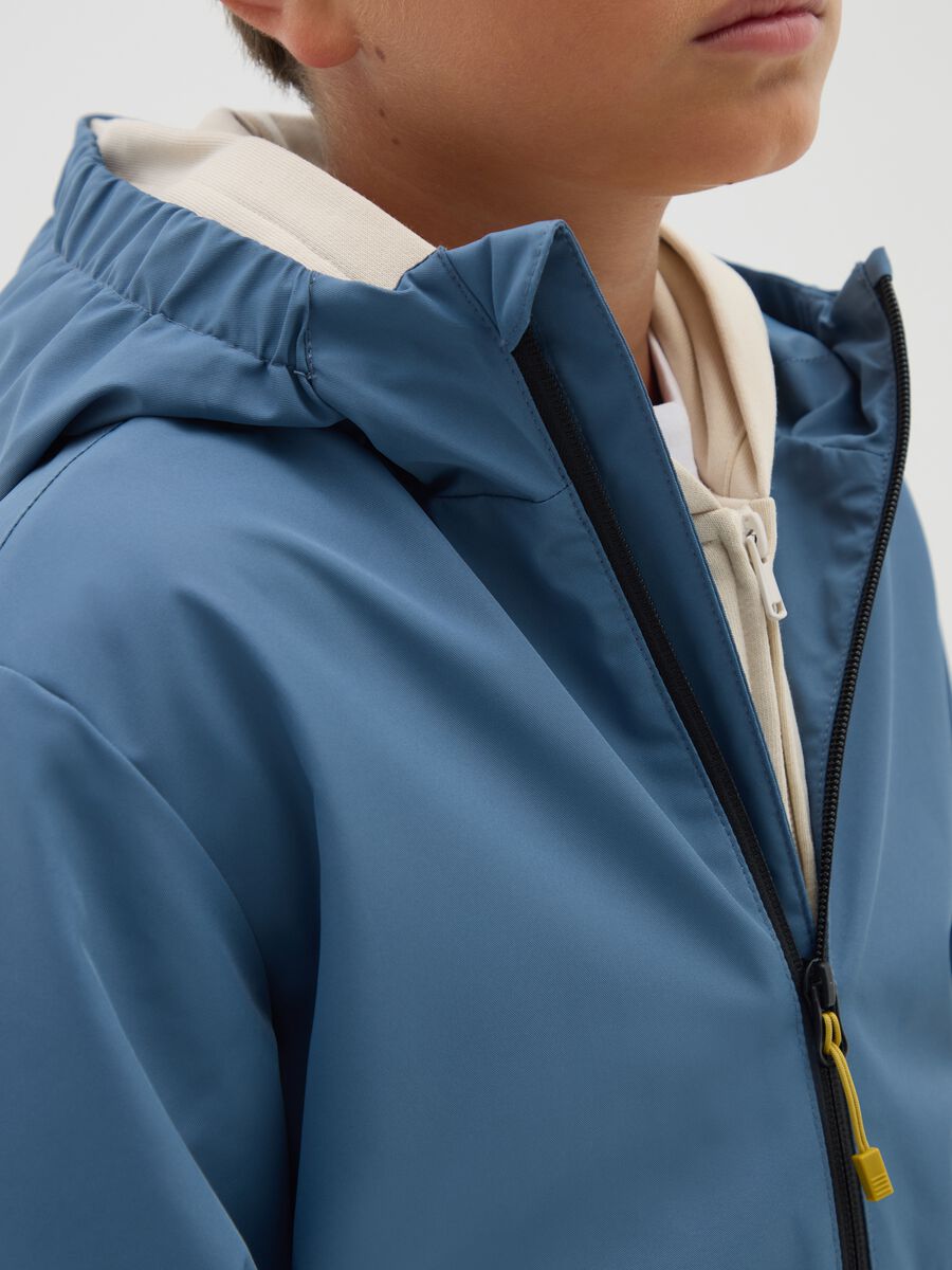 Boys' jacket in blue fabric regular fit_2