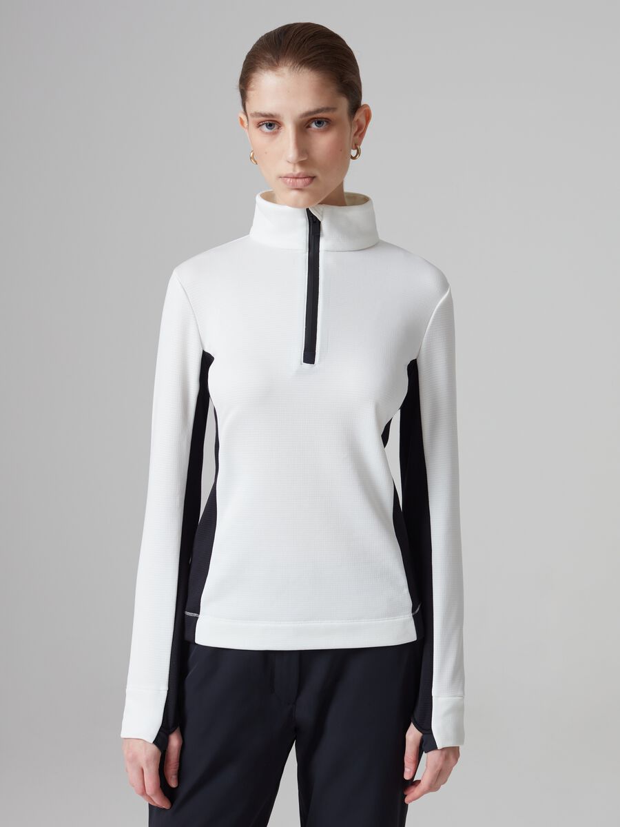 Dolcevita half-zip trama waffle_0