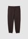 Brown Cotton Blend Jogger Trousers_4