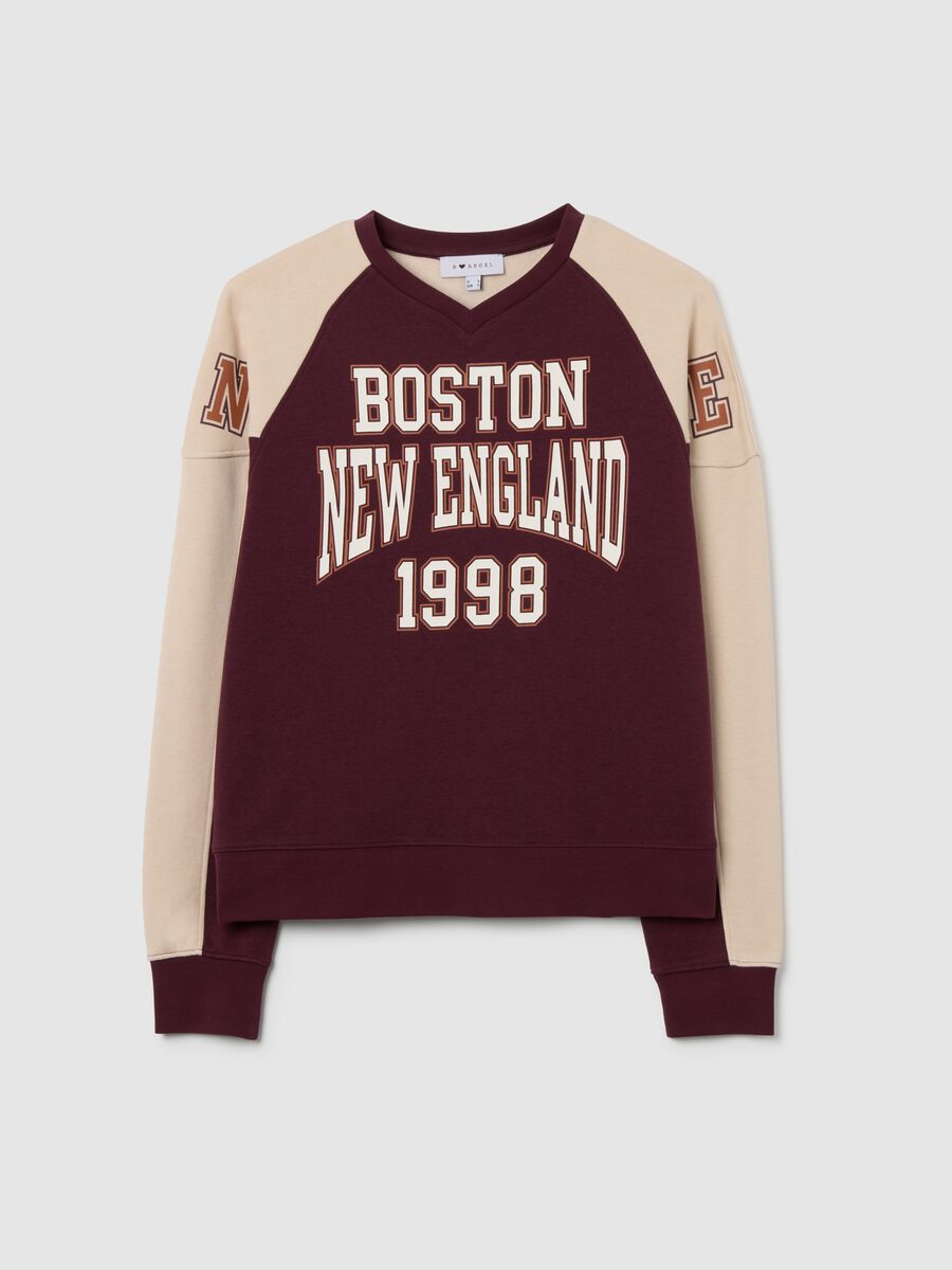 Regular fit multicolour cotton blend sweatshirt with crew neck_4