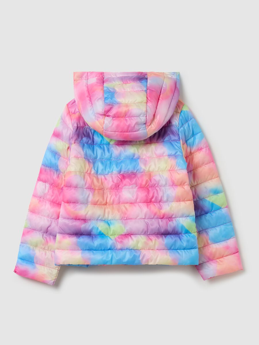 Ultralight down jacket in tie-dye pattern_1