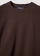 Brown stretch cotton and modal T-shirt_1