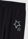Girls' black pure cotton joggers regular fit_2