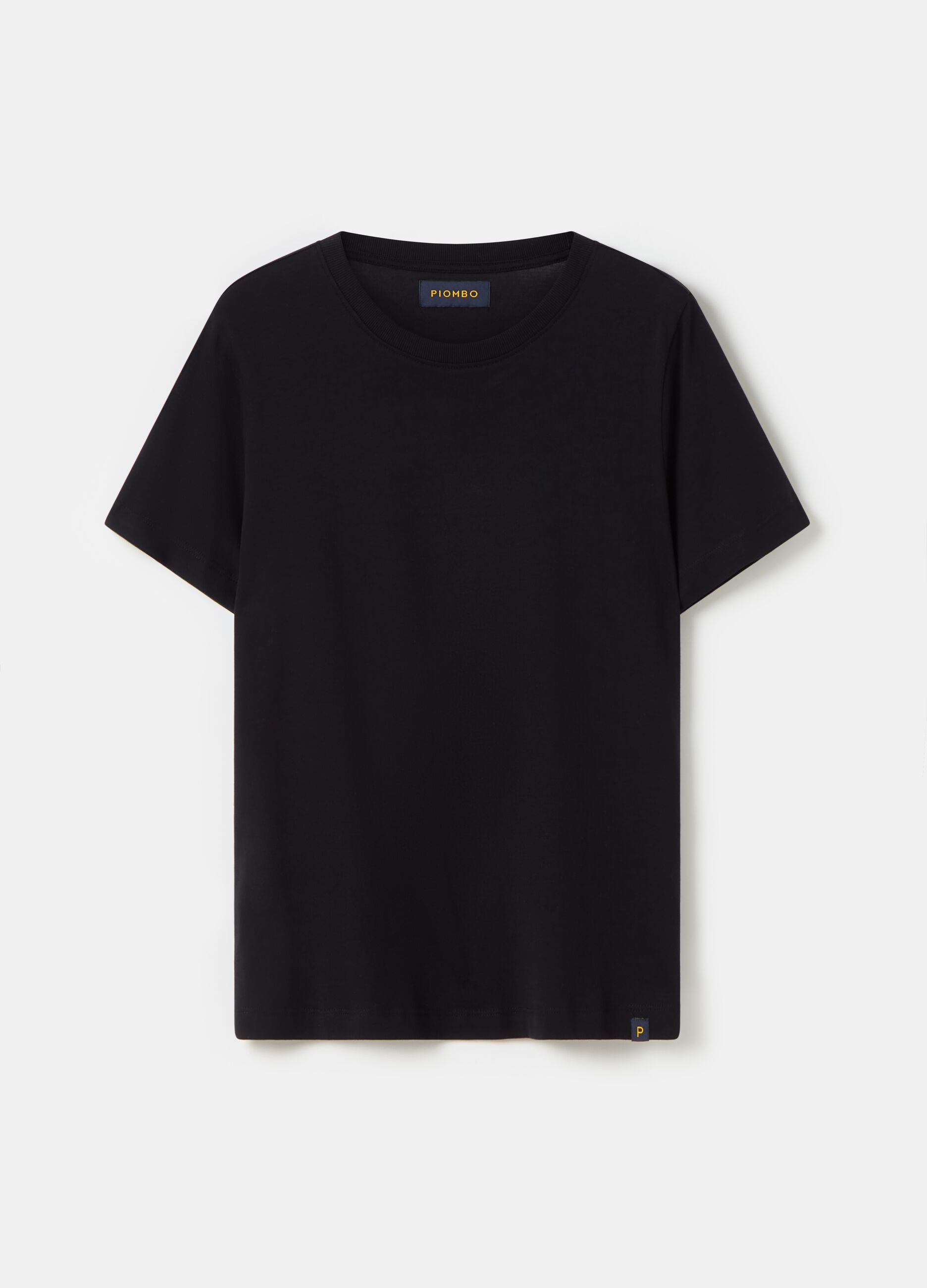 Supima cotton T-shirt with round neck