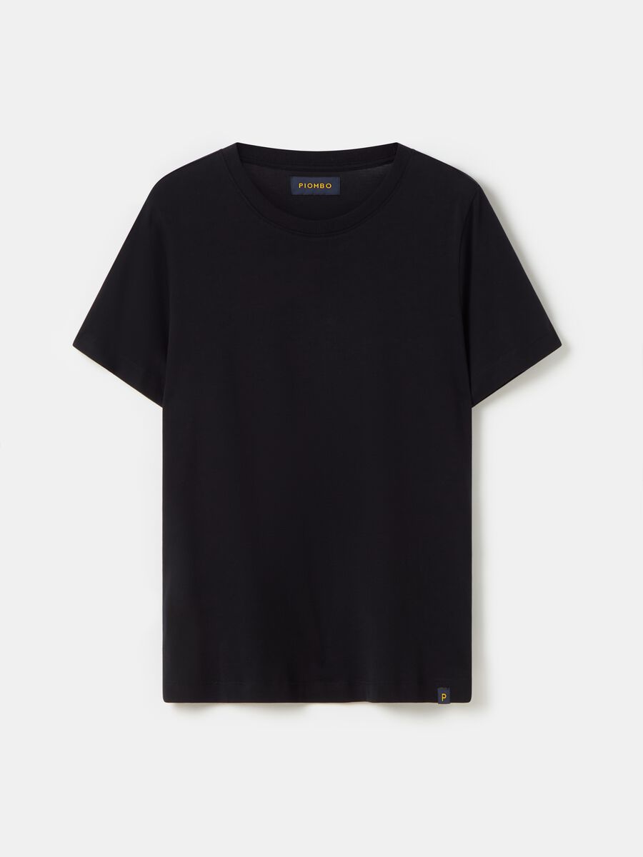 Supima cotton T-shirt with round neck_3