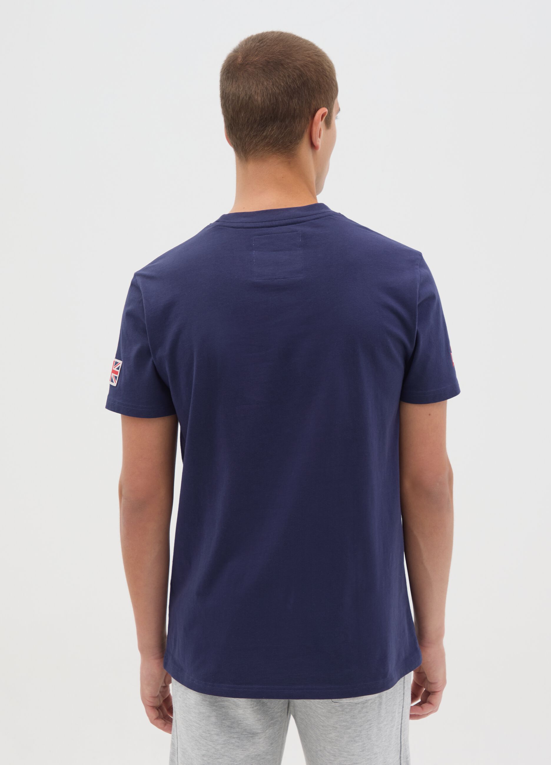 Lonsdale Blue Cotton Short Sleeve T-shirt