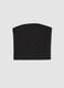 Girls&rsquo; black fitted bandeau top in stretch cotton_3