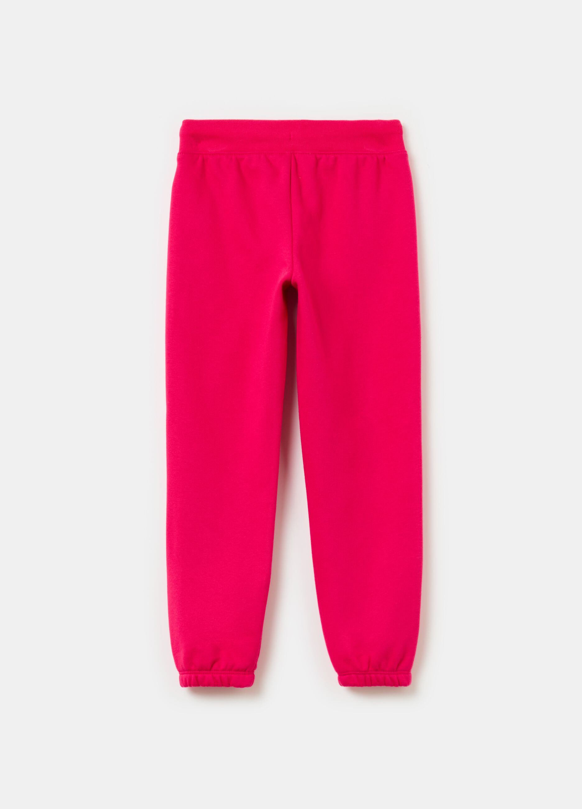 Fleece joggers with logo embroidery