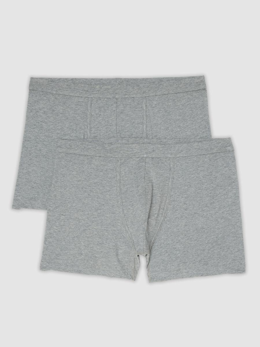 Bipack di boxer grigi in cotone Supima elasticizzato_4