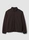 Brown padded stretch-fabric jacket, regular fit_0