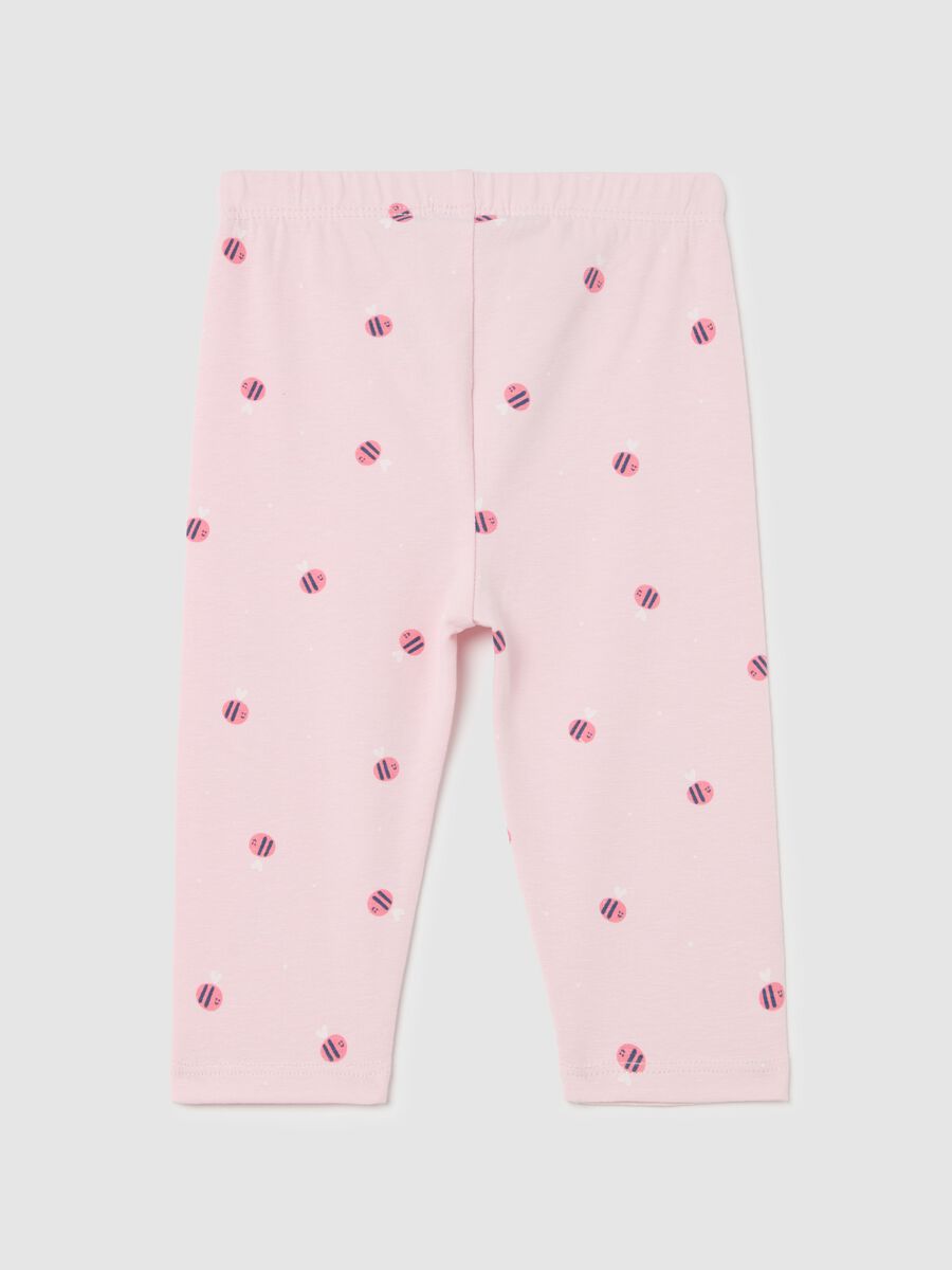 Three-quarter leggings with print_1