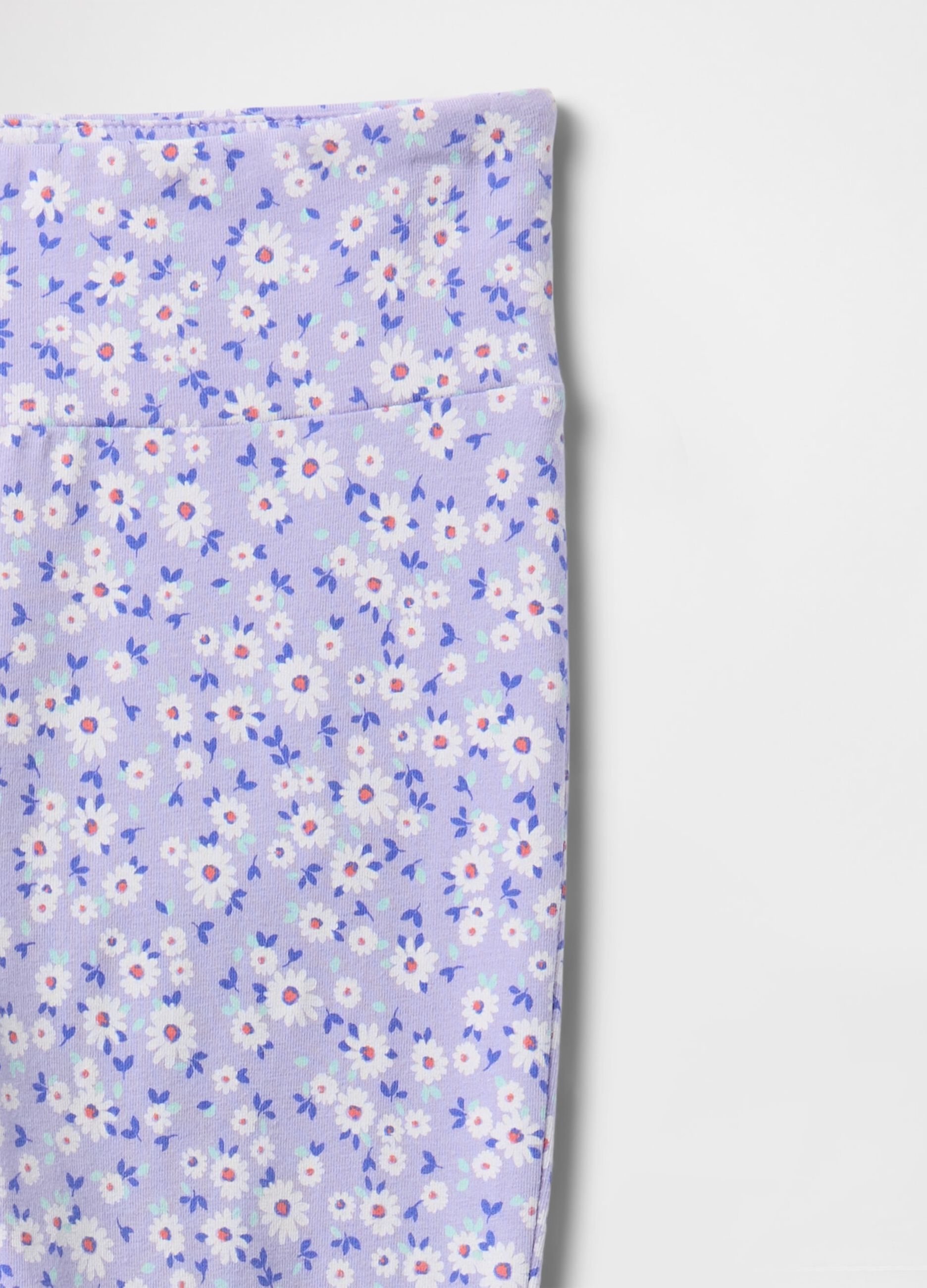 Purple Floral Bootcut Trousers