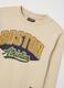 Children's beige pure cotton sweatshirt regular fit with Boston Athletics print_3