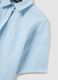 Blue short sleeve pure cotton regular fit shirt_5