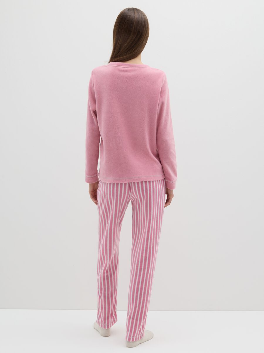 Pink striped regular fit pyjamas with Disney decoration_2