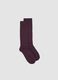 Dark purple socks in stretch organic cotton_0