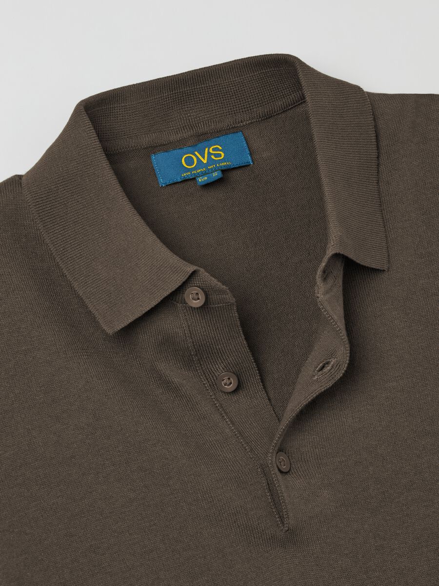 Polo shirt in solid colour cotton_5