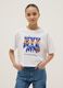 Girl's Regular Fit White Pure Cotton T-shirt New York Knicks_0