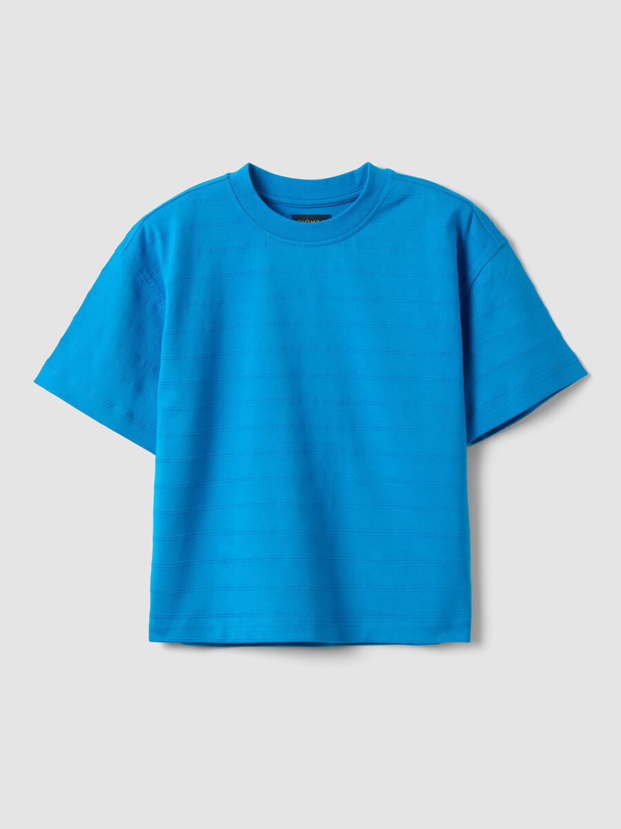 Children's regular fit blue pure cotton t-shirt_0