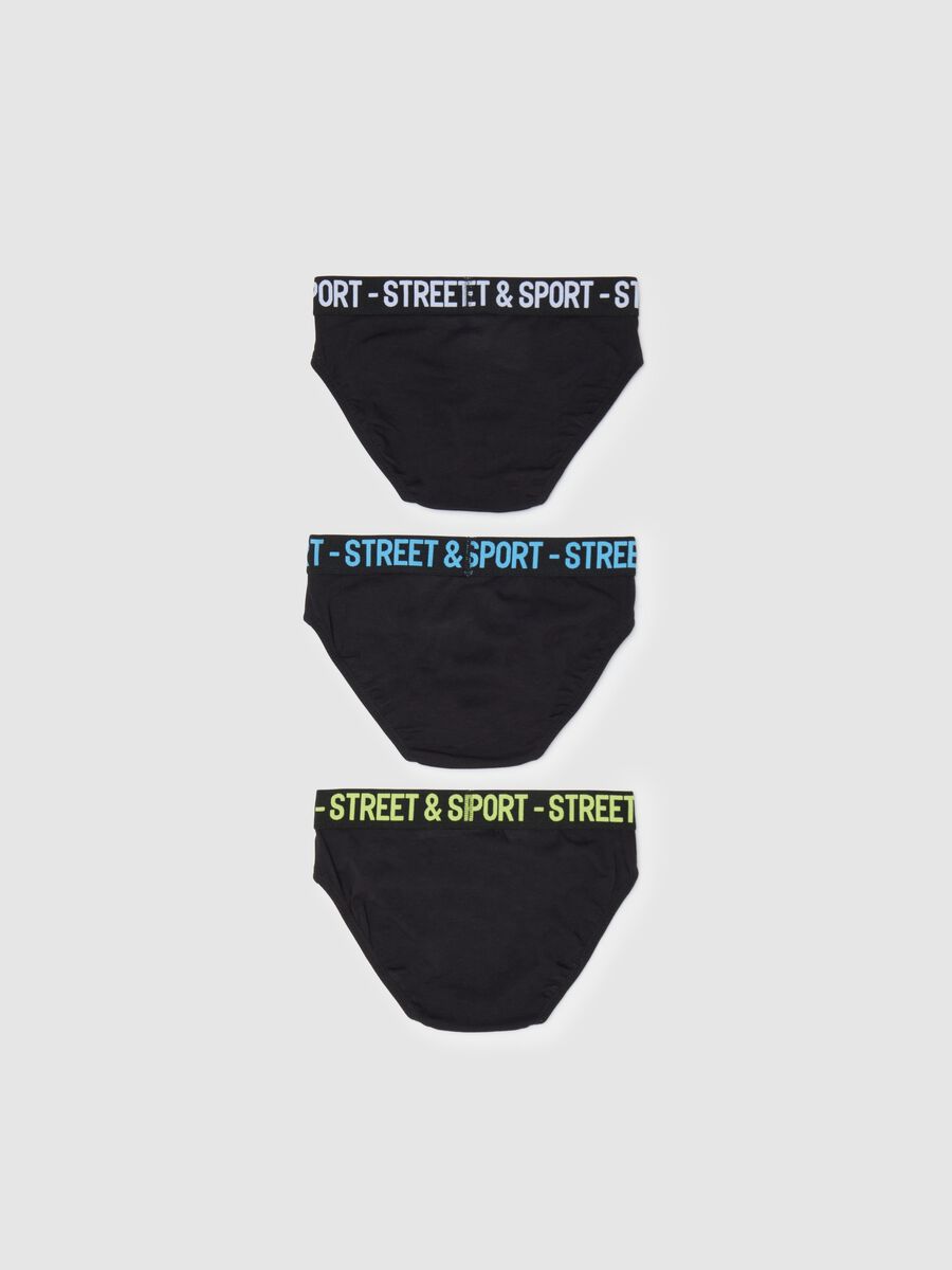Slip da bambino in cotone elasticizzato nero_1