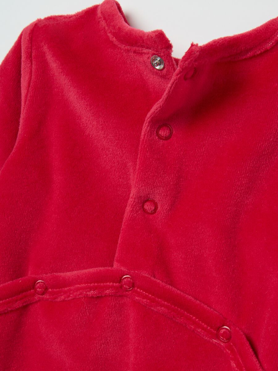 Multicolor cotton blend baby sleepsuit twin-pack_2