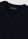 Maglione blu con scollo a V in pura lana lambswool_5