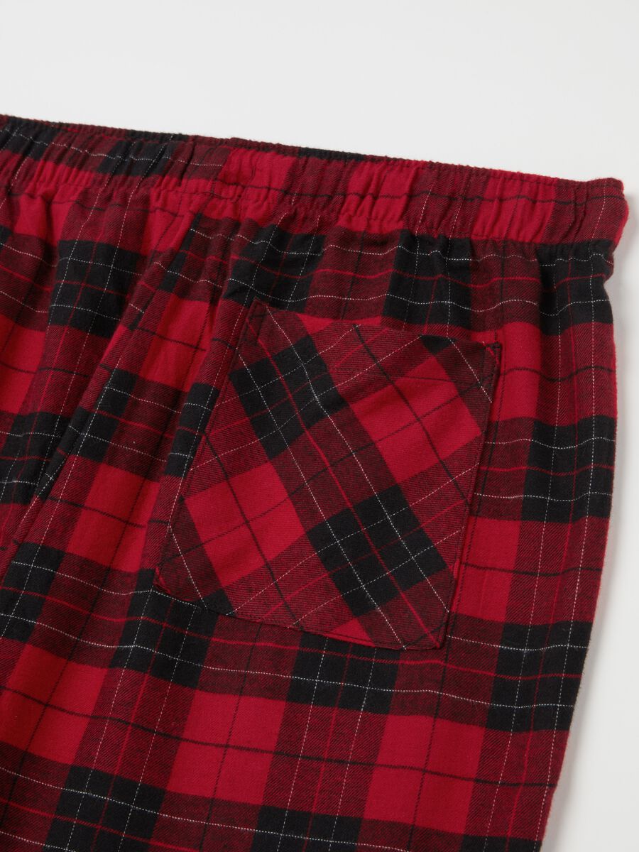Pyjama trousers in flannel with tartan pattern_5
