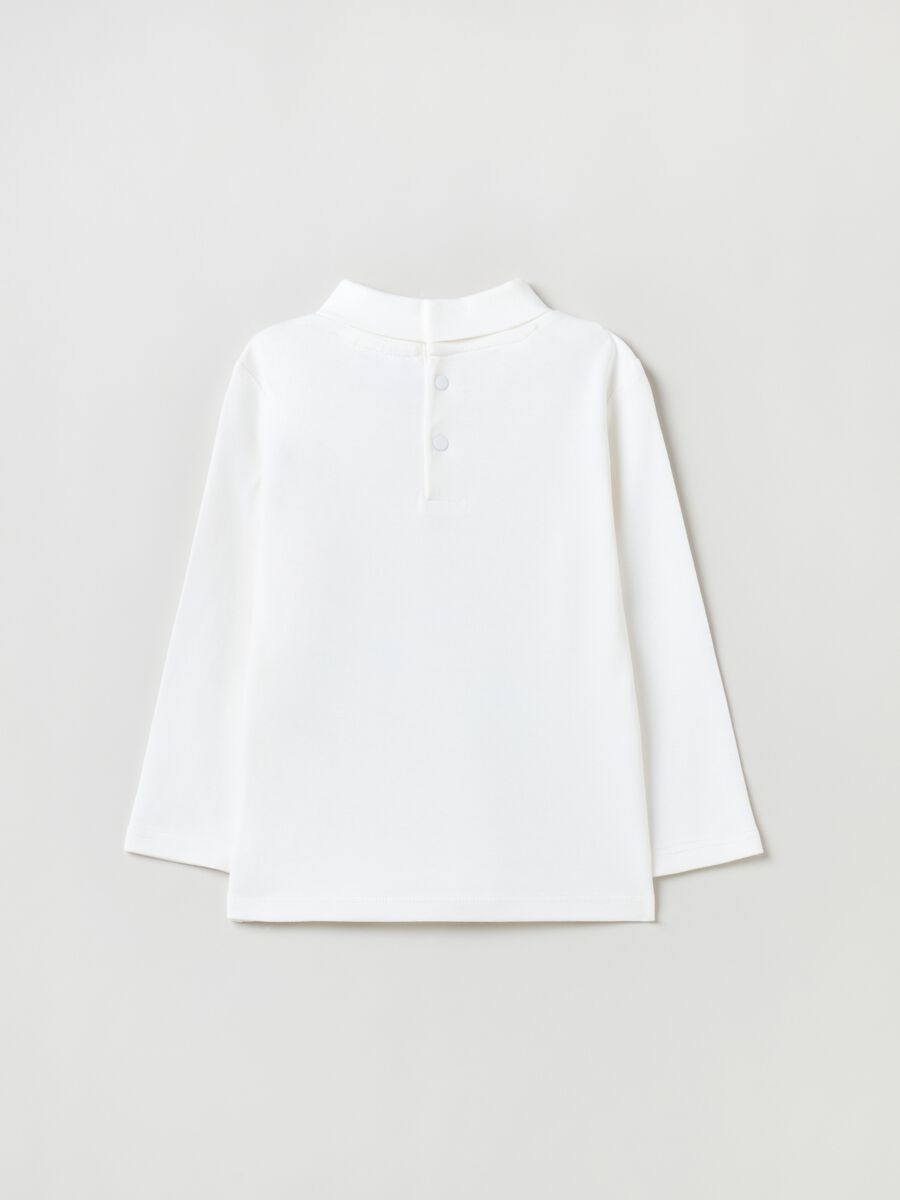 T-shirt maniche lunghe con collo alto_1