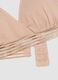 Reggiseno beige in cotone elasticizzato con imbottitura removibile_1