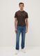Brown pure cotton regular fit T-shirt_0