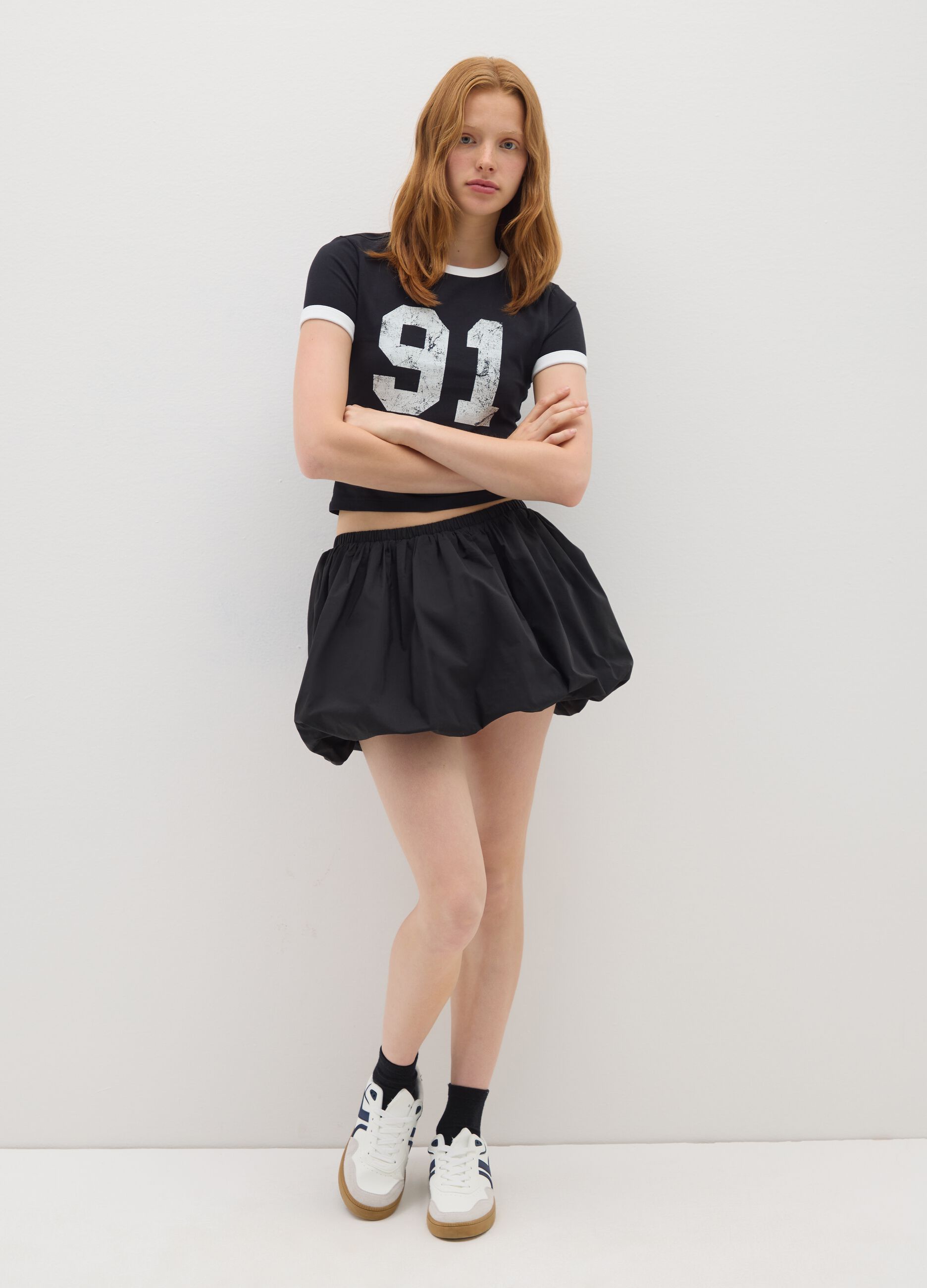 Women's multi-colour stretch cotton T-shirt