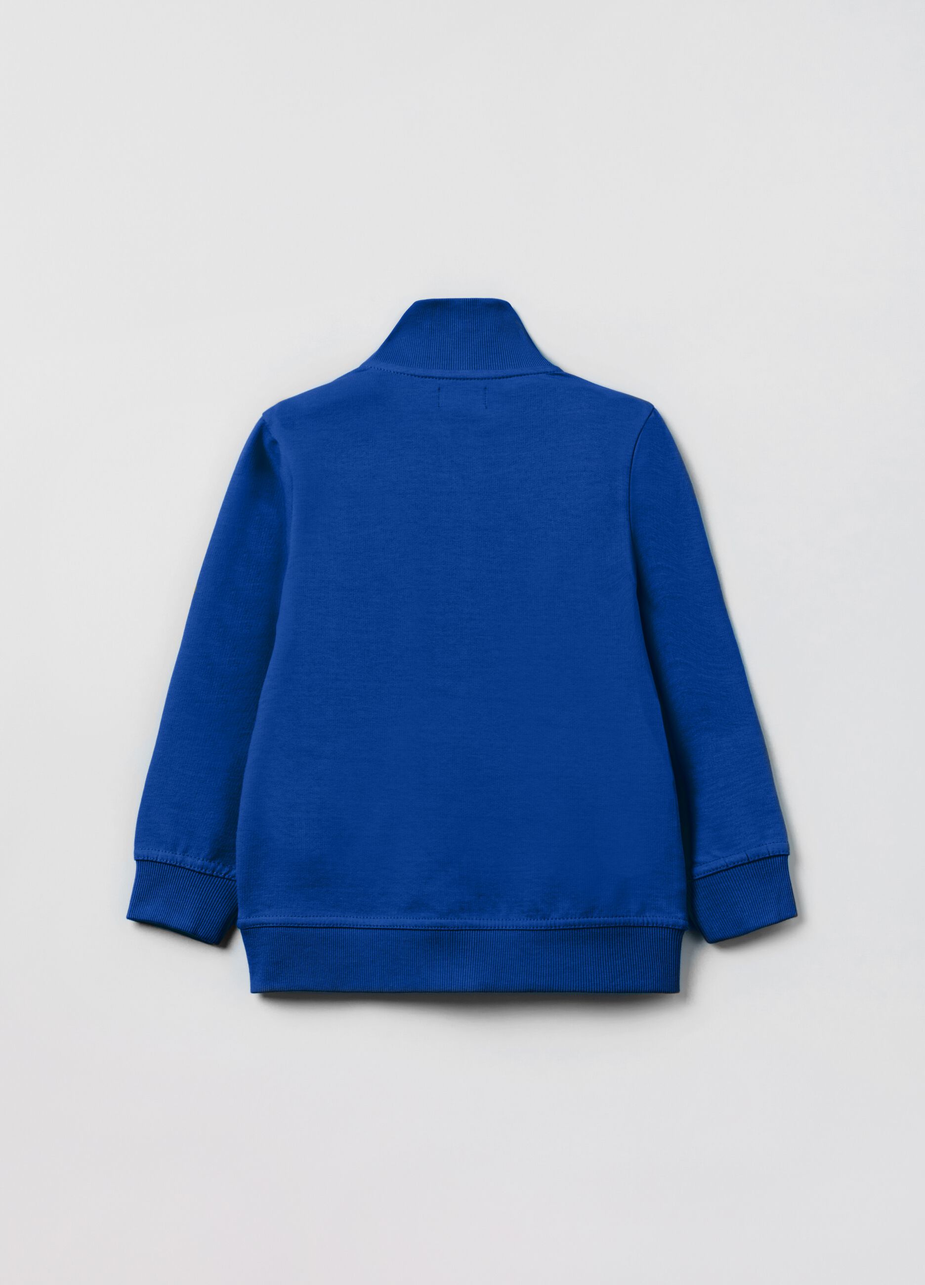 Full-zip in felpa a collo alto_1