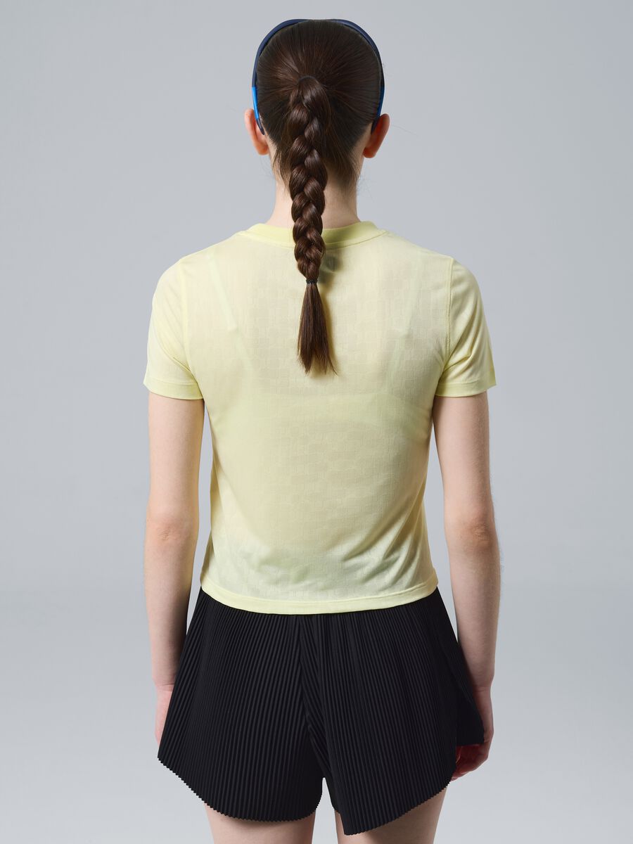 Yellow technical sports T-shirt ALTAVIA COURT_4