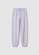 Girls' purple pure cotton trousers regular fit_3