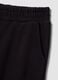 Black wide-leg trousers in pure cotton_4