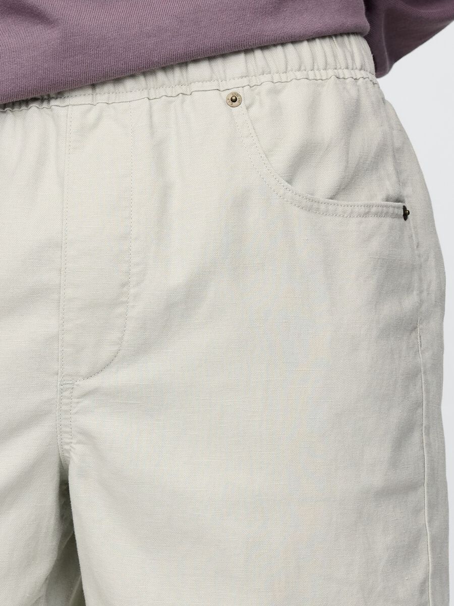 Beige Linen and Cotton Shorts by Gap_4