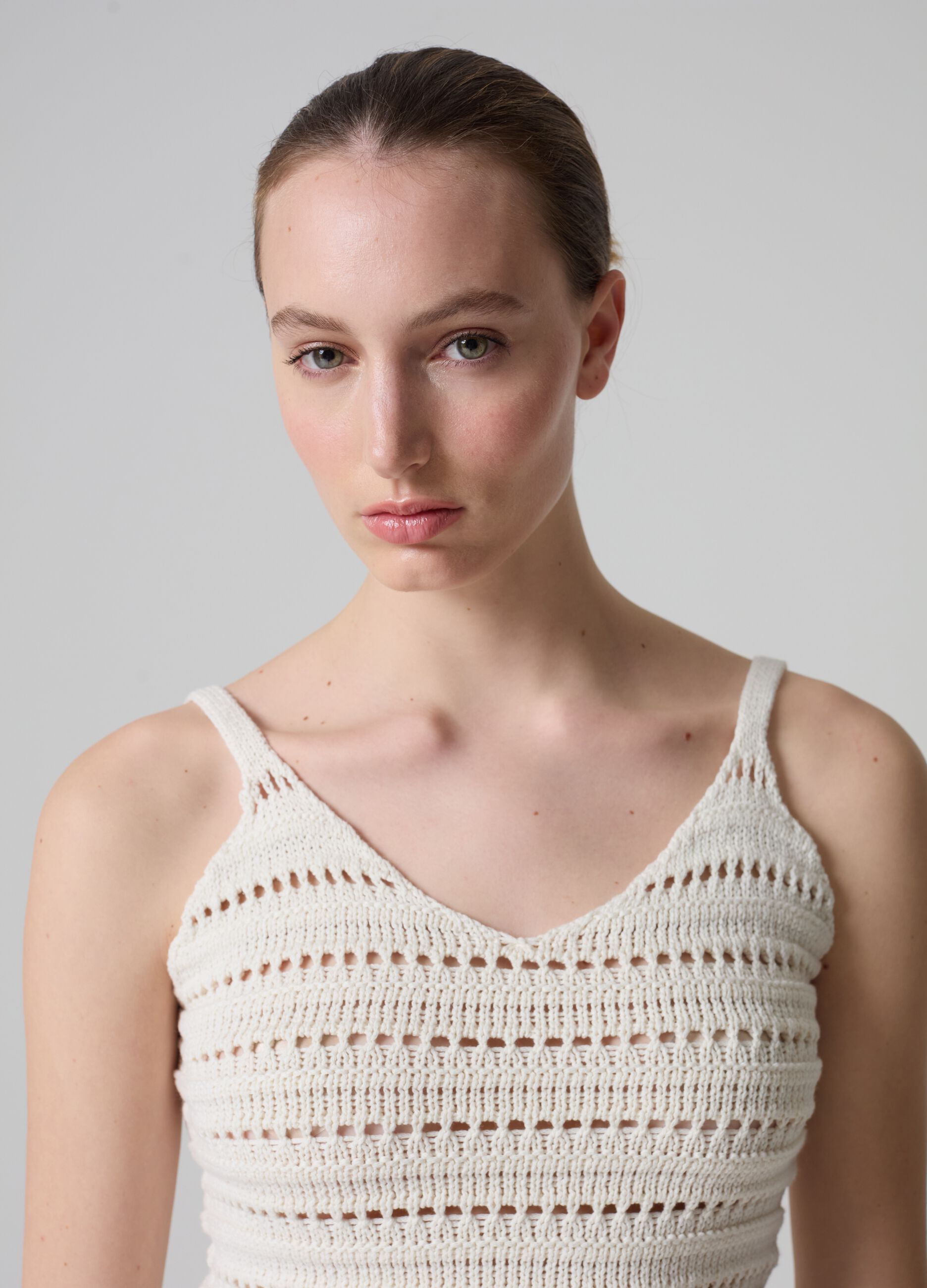 Ovs Top canotta tricot con trama a rete