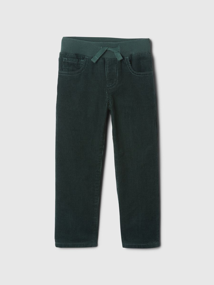 Velvet trousers with drawstring_1