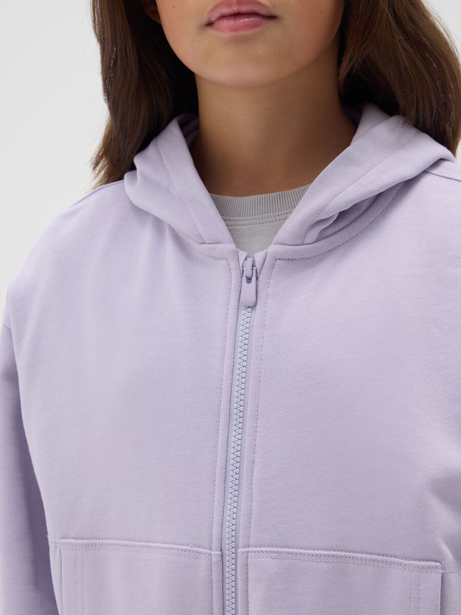Felpa da ragazza in puro cotone viola regular fit_2
