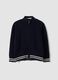 Blue pure cotton regular-fit cardigan for boys_0