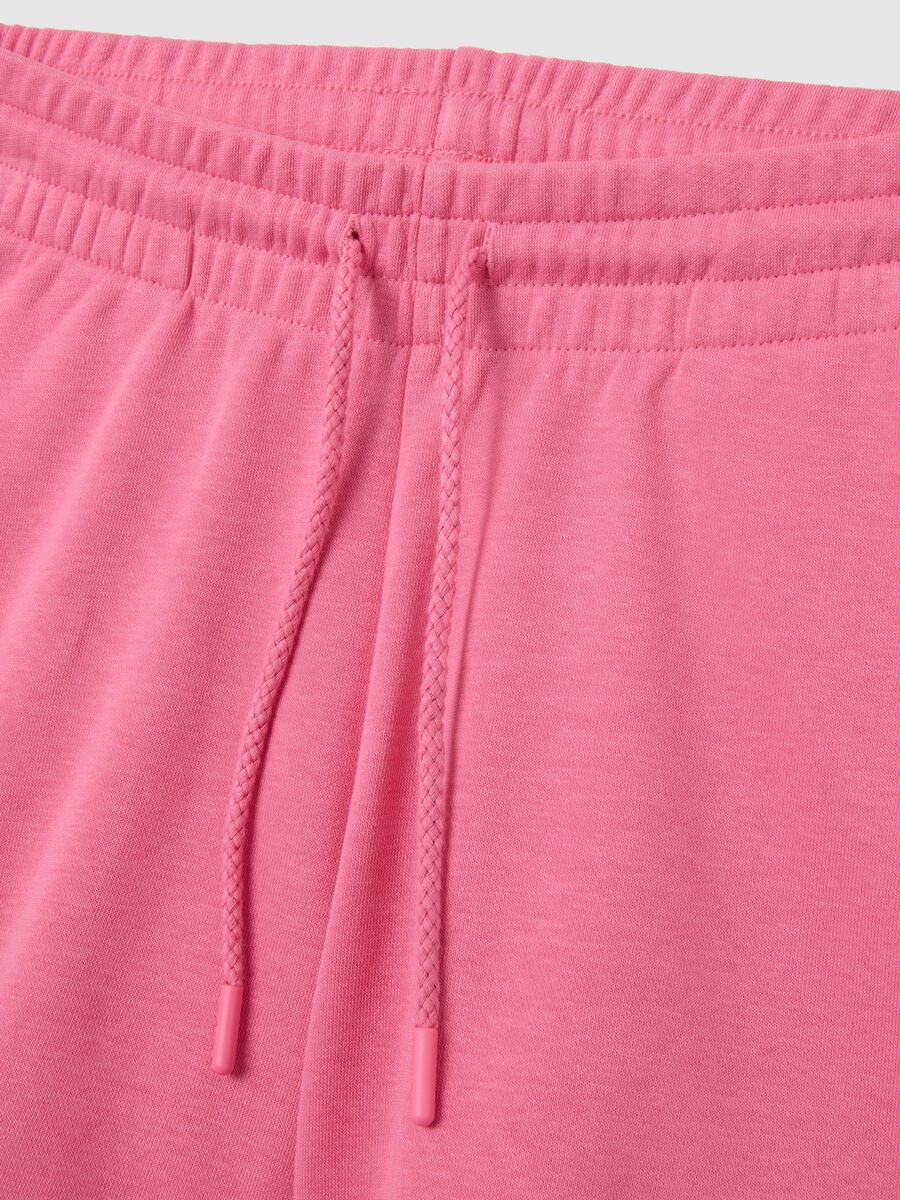 Women's pink cotton shorts, regular fit_1
