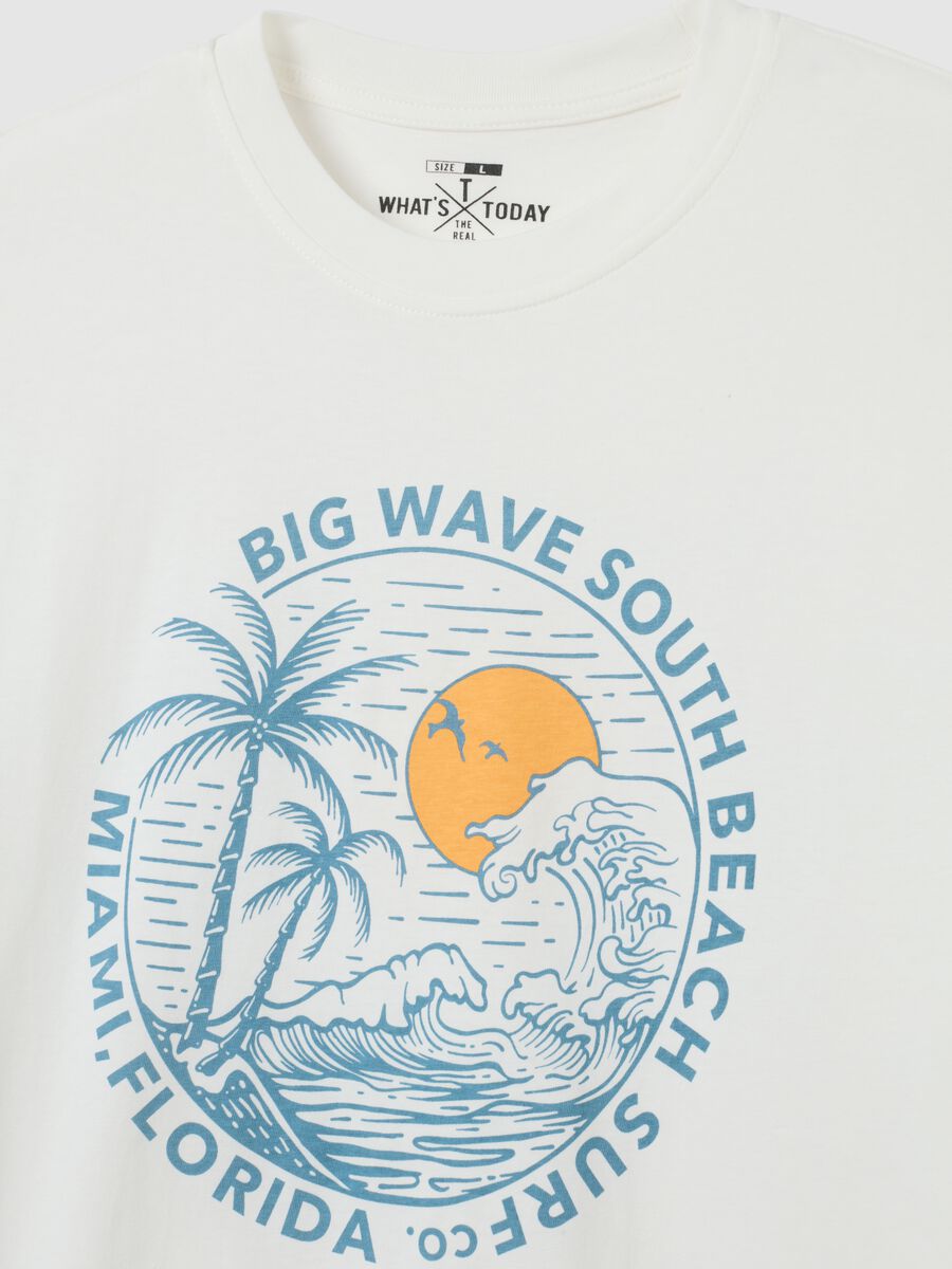 Men's white pure cotton regular fit t-shirt_1