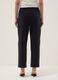 Blue stretch cotton trousers with elasticated waistband_2