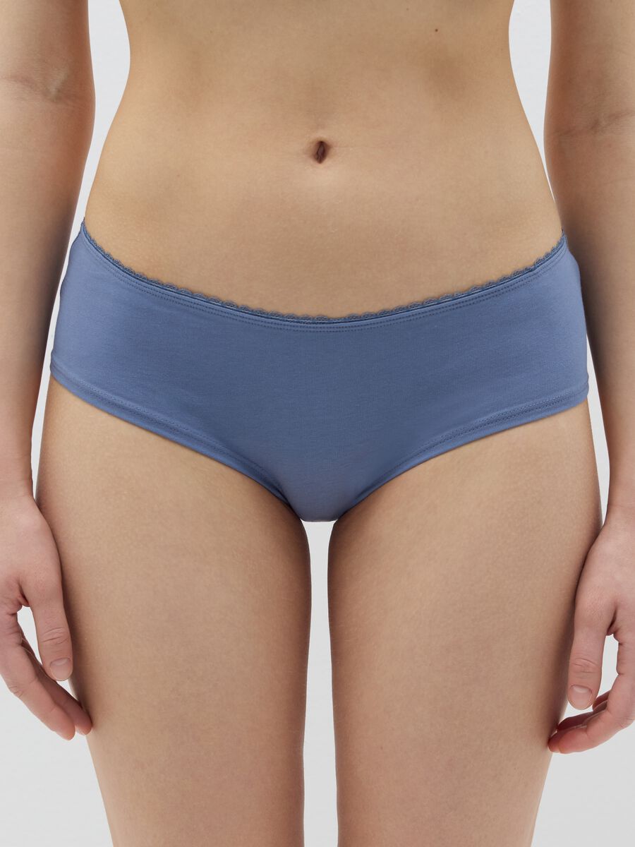 Three-pack French knickers with lace_1