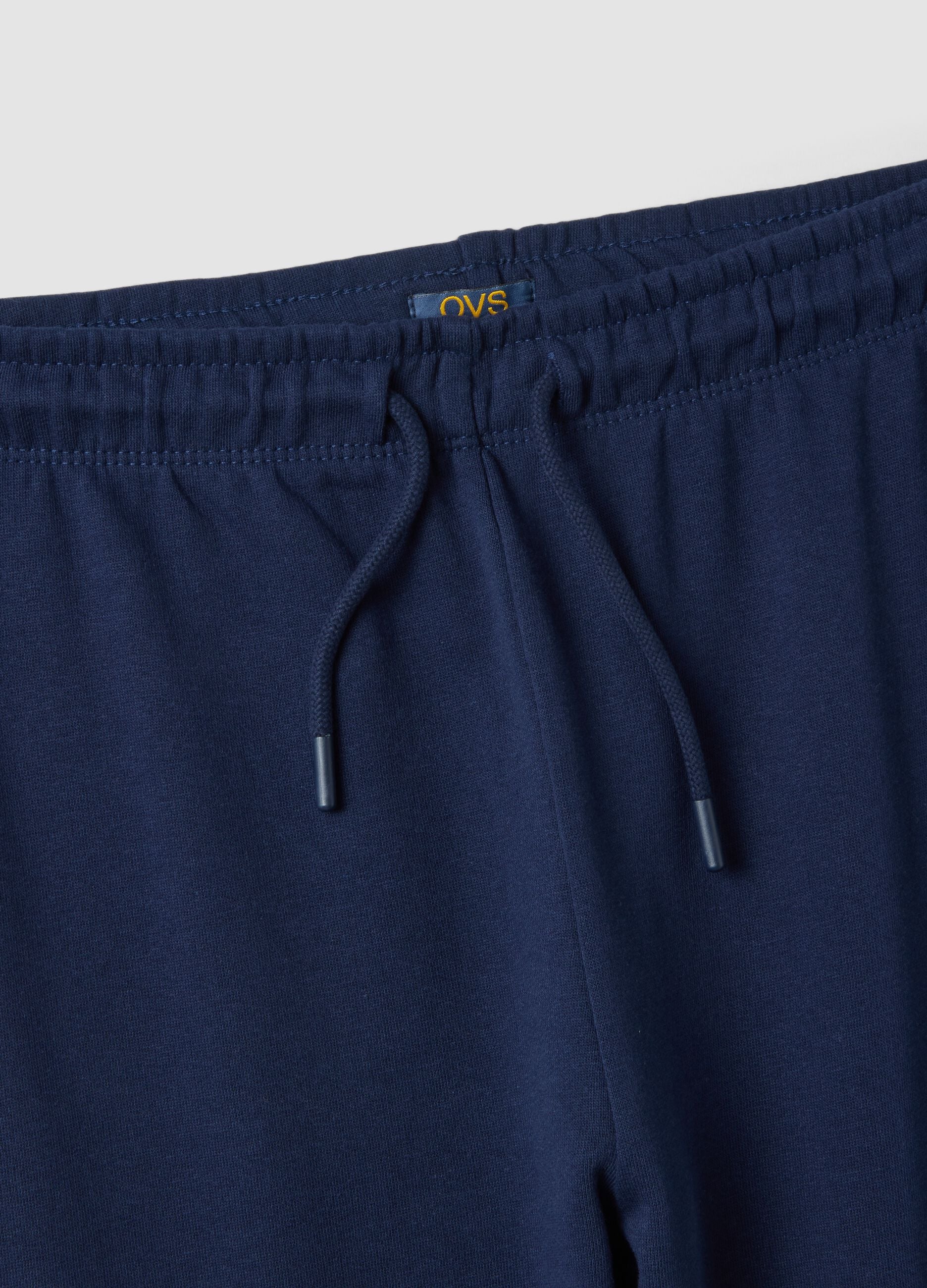 Navy blue jogger trousers in 100% organic cotton