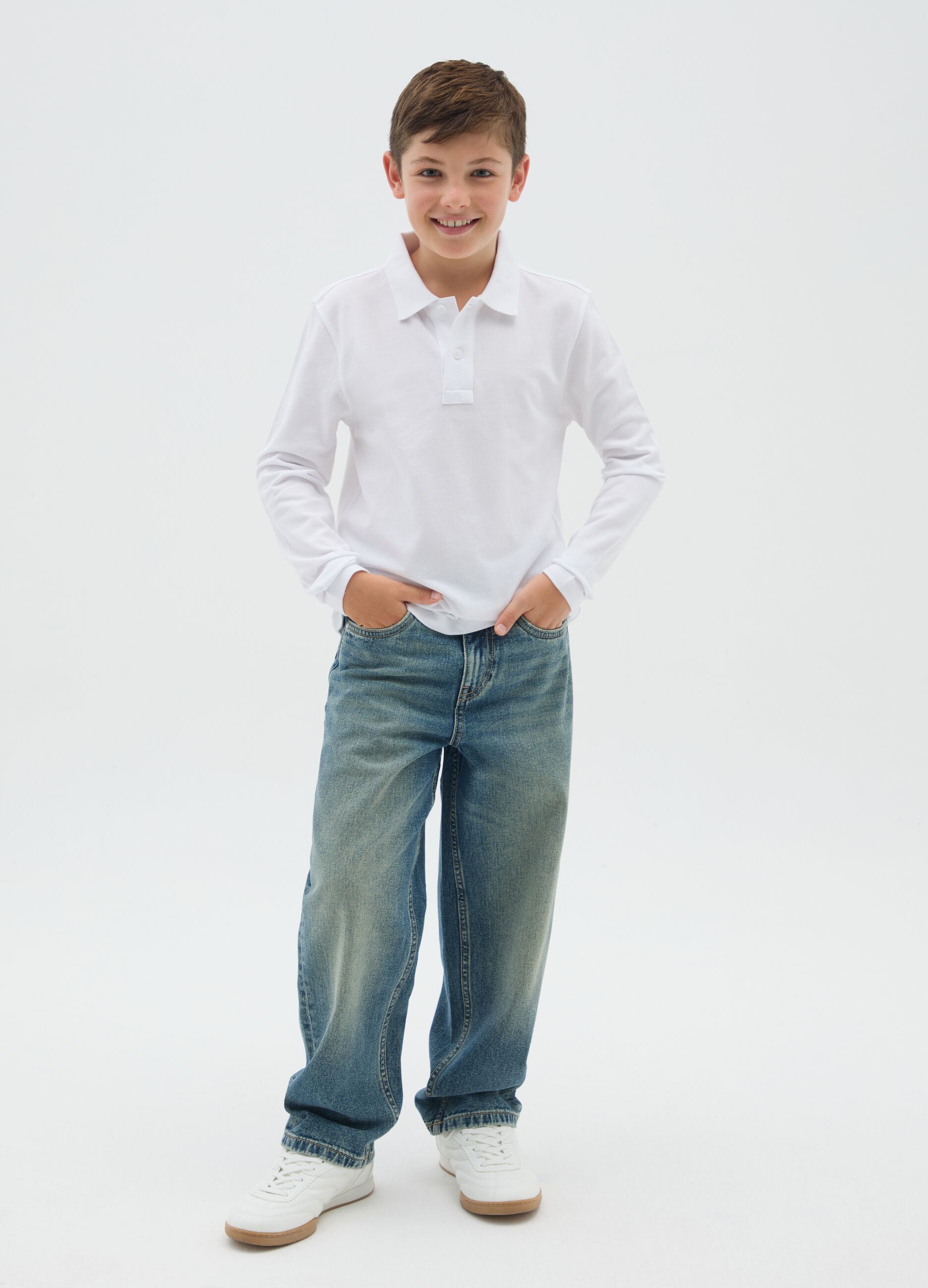 Boys' pure cotton denim regular fit jeans