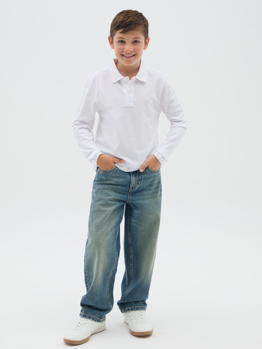 Boys' pure cotton denim regular fit jeans_1
